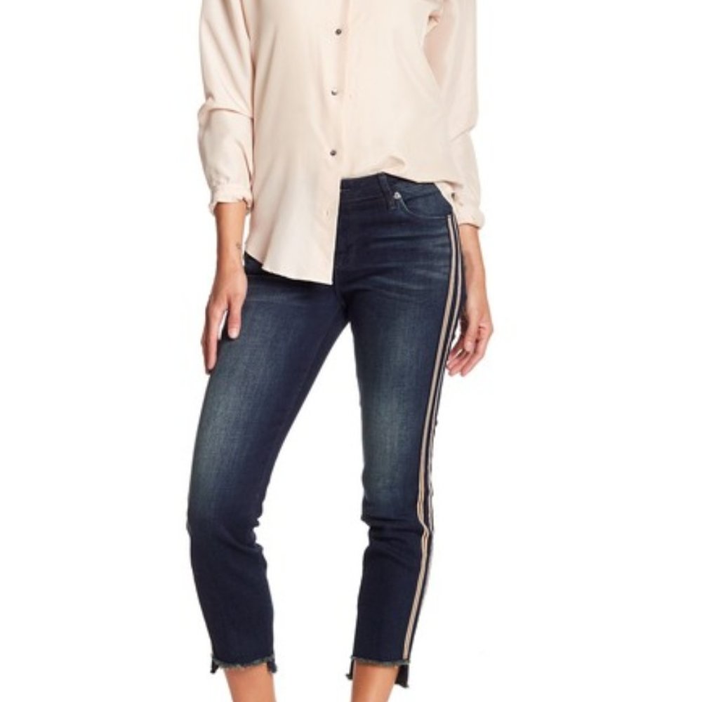 KFtK Emma Side tape Ankle Straight Leg Jeans HTF - Picture 8 of 8